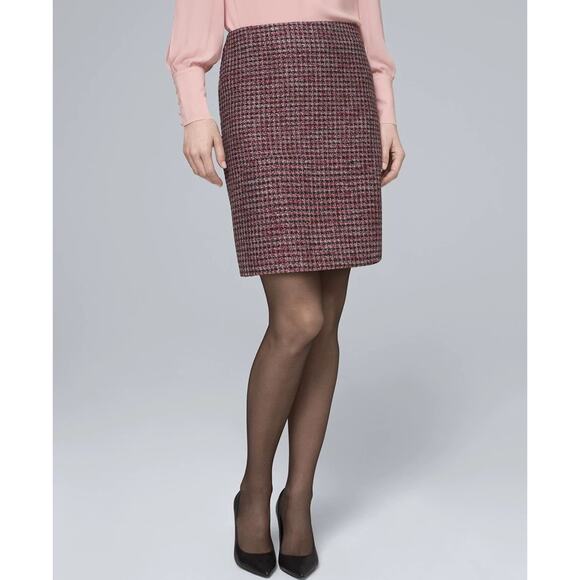 WHBM Tweed Boot Pencil Mini Lined Skirt | 4 - Picture 1 of 8